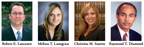 Four headshot photos of two male and two female professors