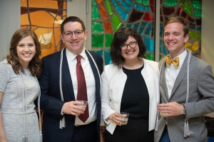 Annie Scardulla, third from left, with 2019 LSU Law Order of the Barrister students Ashley Delaune, J. William VanDehei and Justin DiCharia.