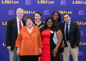 John and Jan deGravelles with LSU Law students who are benefitting from their $1 million gift to create four scholarships at the 2020 Scholarship Reception on Feb. 11, at The Club at Union Square.