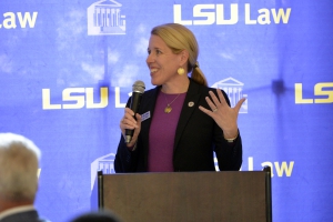 LSU Law Interim Dean Lee Ann Wheelis Lockridge at the 2023 Scholarship Reception. 